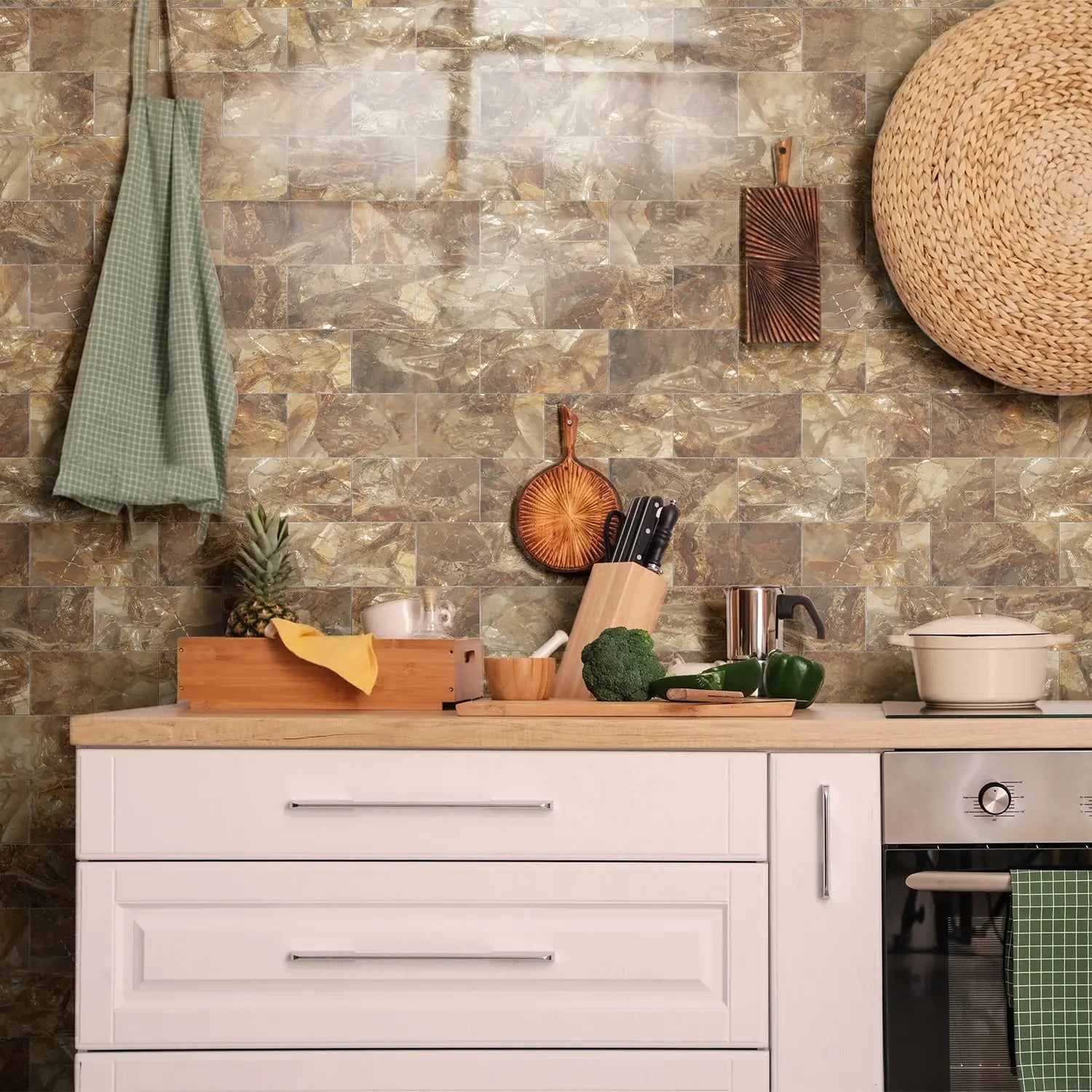 3D Waterproof Brick and Stone Decal Set - Kitchen &amp; Bathroom