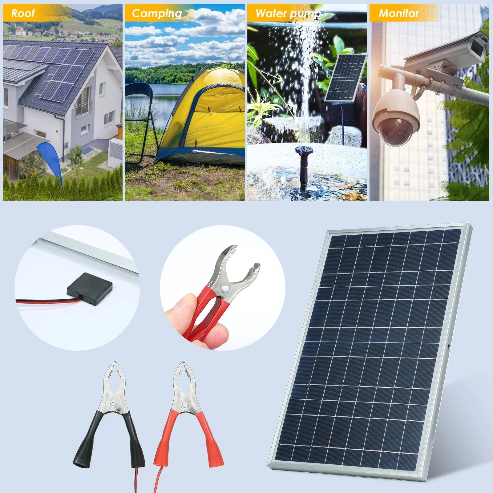 300W/600W Solar Panel Kits 12V Solar Panel 100A Controller Power Portable Solar Battery Charger for Outdoor Camping Mobile RV
