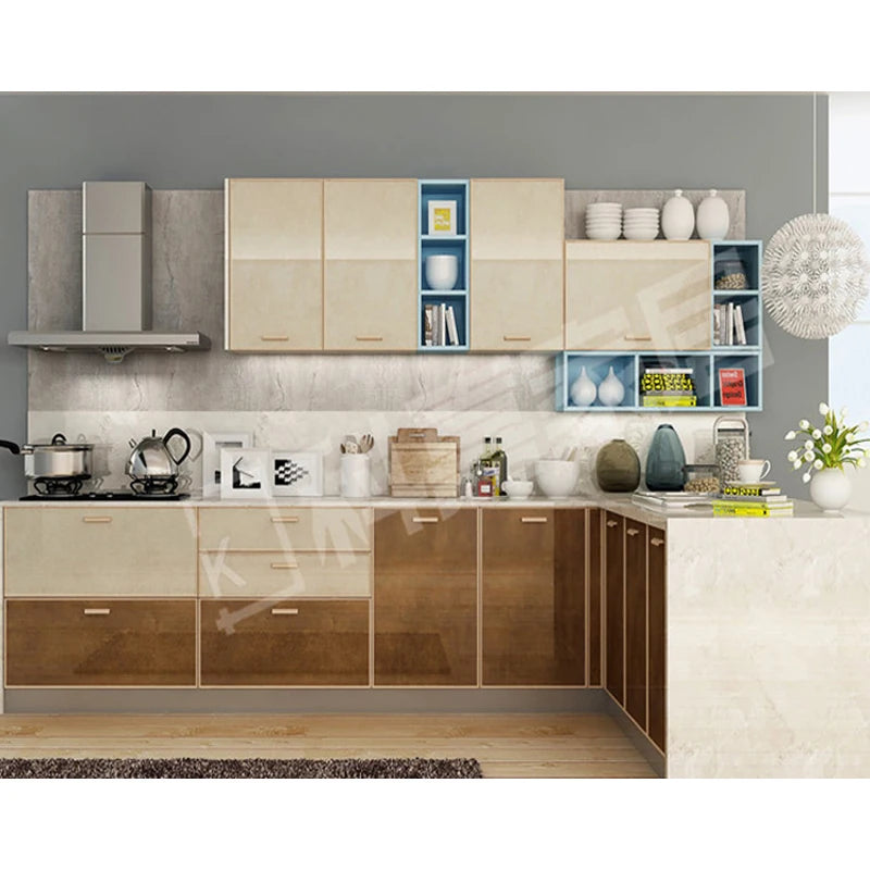 Modern High-End Glossy Kitchen Cabinets