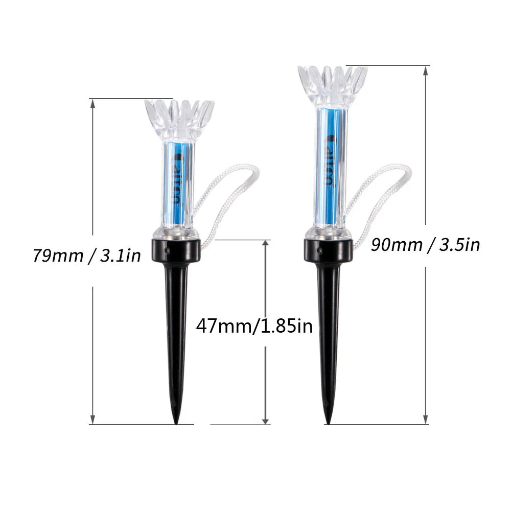 Set of 5 360 Degree 2 Size Magnetic Plastic Golf Tees