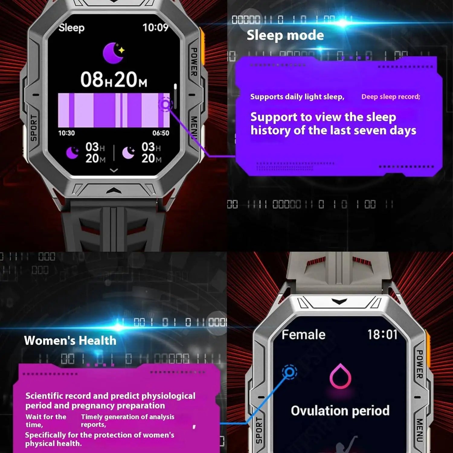 Đồng Hồ Thông Minh Nam Pin Trâu 30 Ngày Quà Noel Halloween