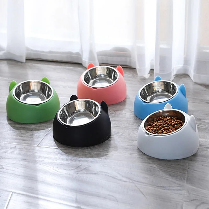 Pet Bowls Dog Food Water Feeder Stainless Steel Pet Drinking Dish Feeder Cat Puppy Feeding Supplies Small Dog Accessories - Daisan Mart