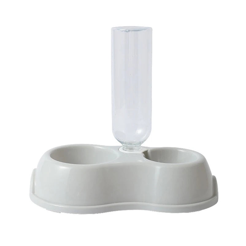 Pet Cat Bowl Automatic Feeder Water Dispenser Dog Cat Food Bowl with Drinking Raised Stand Double Dish Bowls for Cats Dogs Pet - Daisan Mart