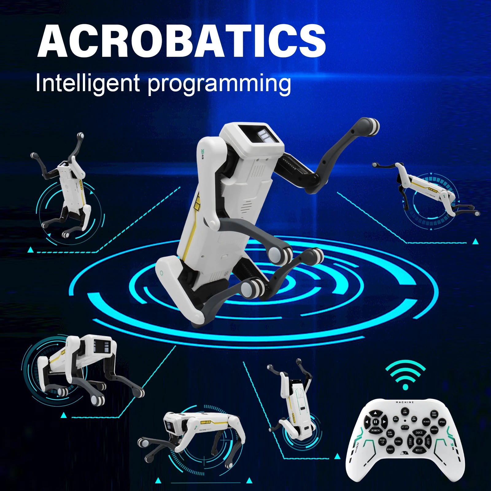 Intelligent AI RC Robot Dog Voice Dialogue APP Remote Control Programming Singing Dancing Machine Dog Kids Toys - Daisan Mart