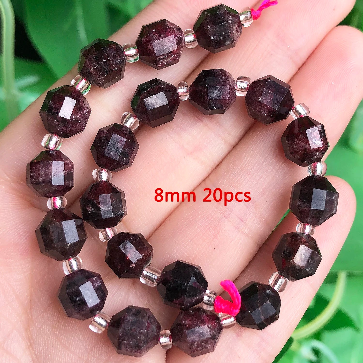 Faceted Natural Garnet Beads For DIY Jewelry