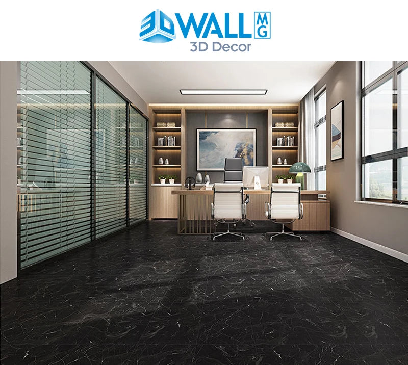 Simulated Marble Tile Floor Sticker PVC Waterproof Self-adhesive for Living room Toilet Kitchen Home Floor Decor 3d Wall sticker
