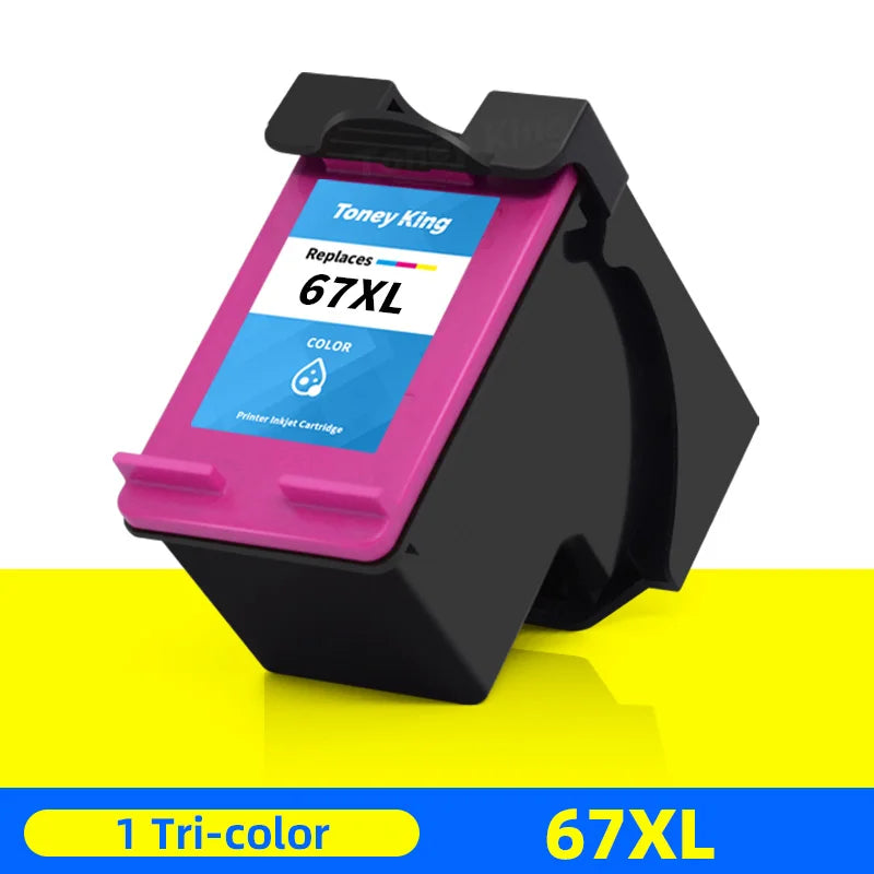 67XL 67 XL Ink Cartridge Black Color For HP ENVY 6052 6055 6058 6075 6452 6455 6458 Deskjet 1225 2732 2752 2755 Printer