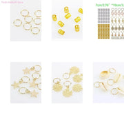 Set of 80 Aluminum Hair Jewelry Rings Braid Accessories