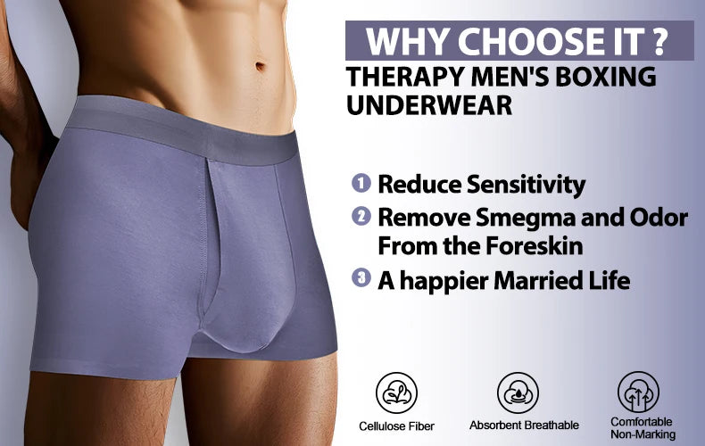 Men's Breathable Pouch Underwear Supports Phimosis Treatment