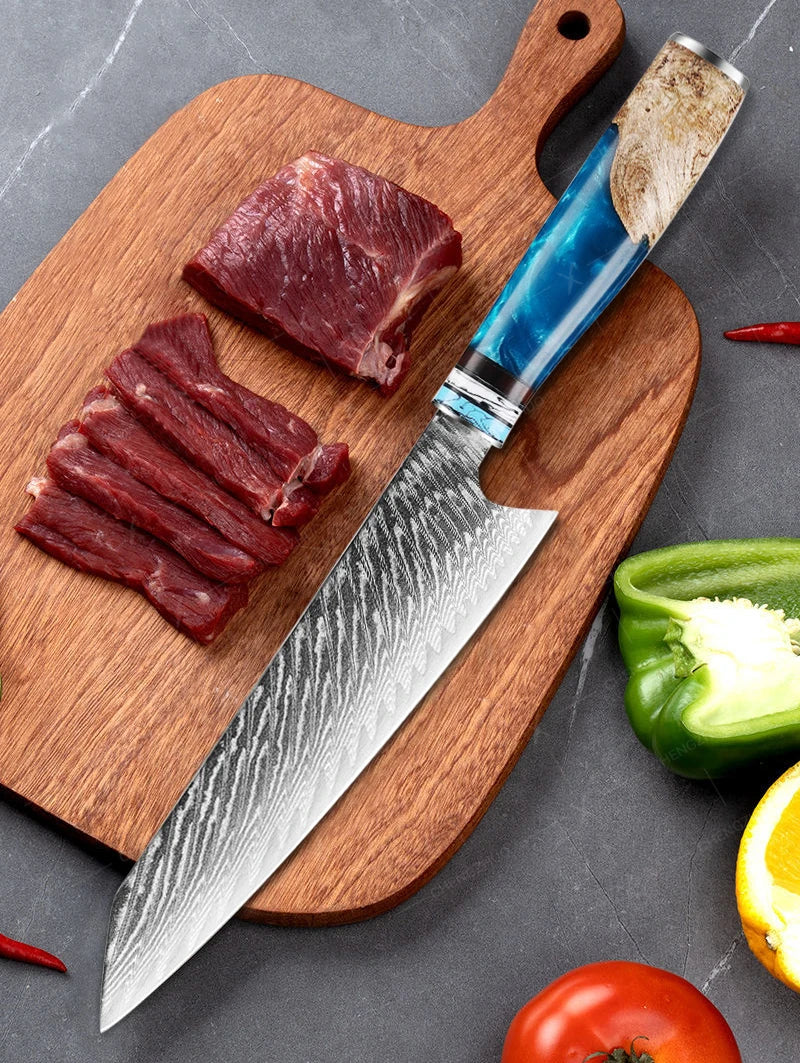 Bộ Dao Bếp Damascus Nhật Bản - Sắc Bén, Đa Năng