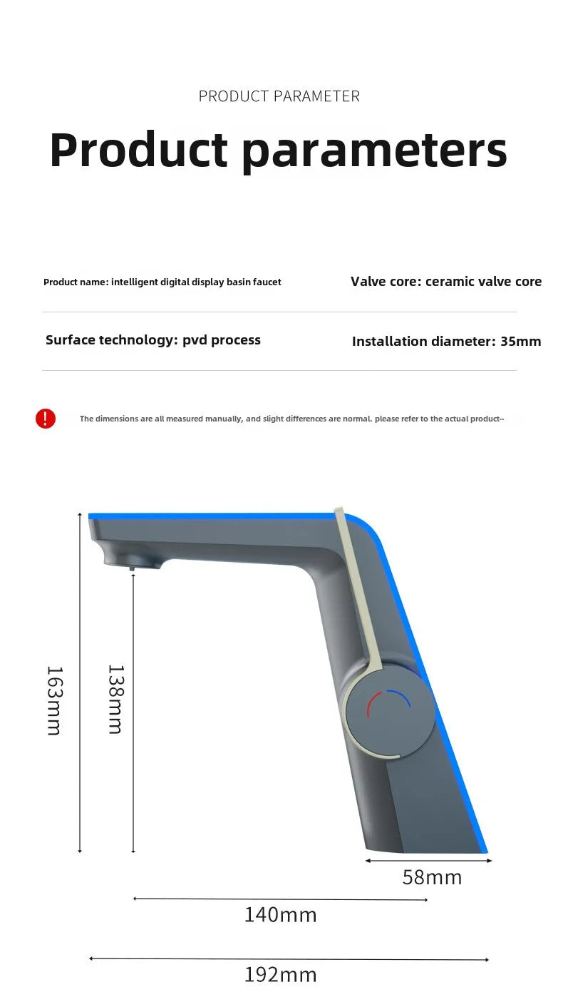 Modern Color Changing LED Touch Sensor Bathroom Faucet