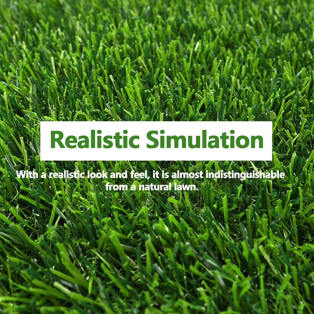 10 Pcs 12 Inchx12 Inch Realistic Grass Turf Tile Interlocking Square Artificial Grass Mat Grass Flooring Tiles for Garden Decor