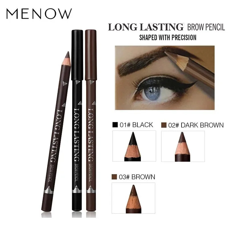 Waterproof Eyebrow Pencil, Long-lasting, Easy to Use, Black Brown
