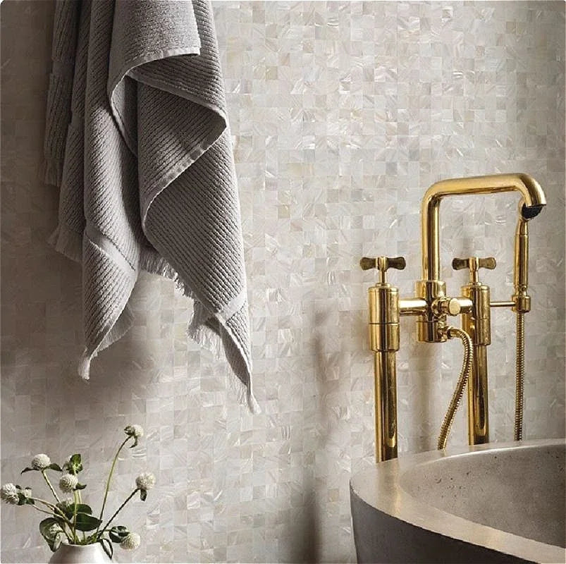 Shell Mosaic Tile Natural White Mother of Pearl Wall Backsplash Bathroom Tiles fish scale sheet kitchen 91