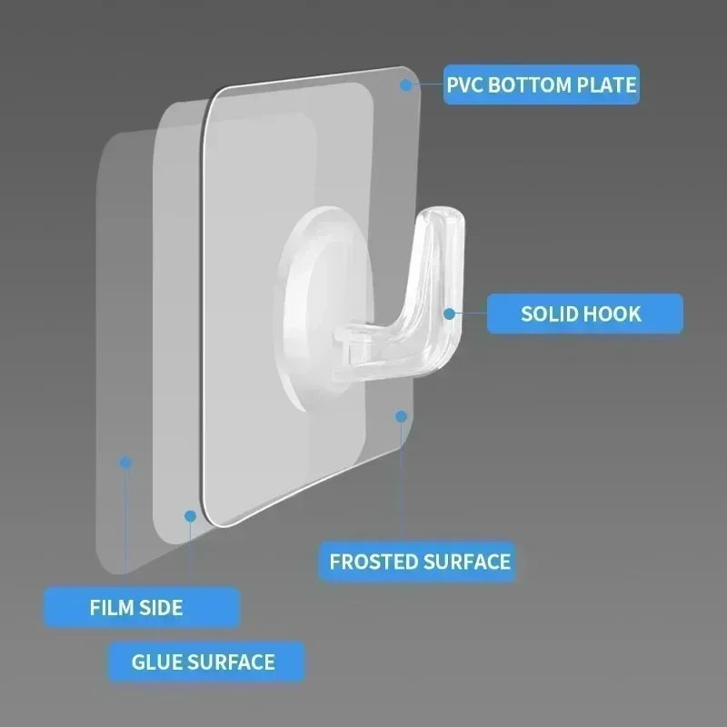 Móc Dán Tường Trong Suốt Chịu Lực Đa Năng 1-20pcs - Daisan Mart