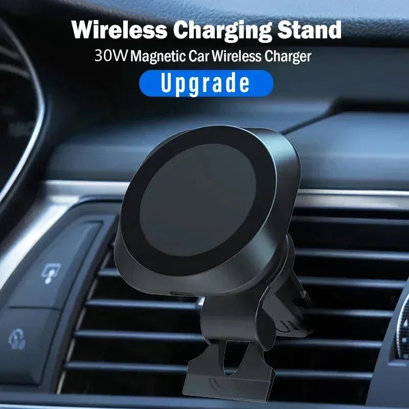 Magnetic Car Wireless Charger Stand Phone Holder Air Vent Mount Clip Support In Car Fast Charging for iPhone 16-12 Pro Max Mini