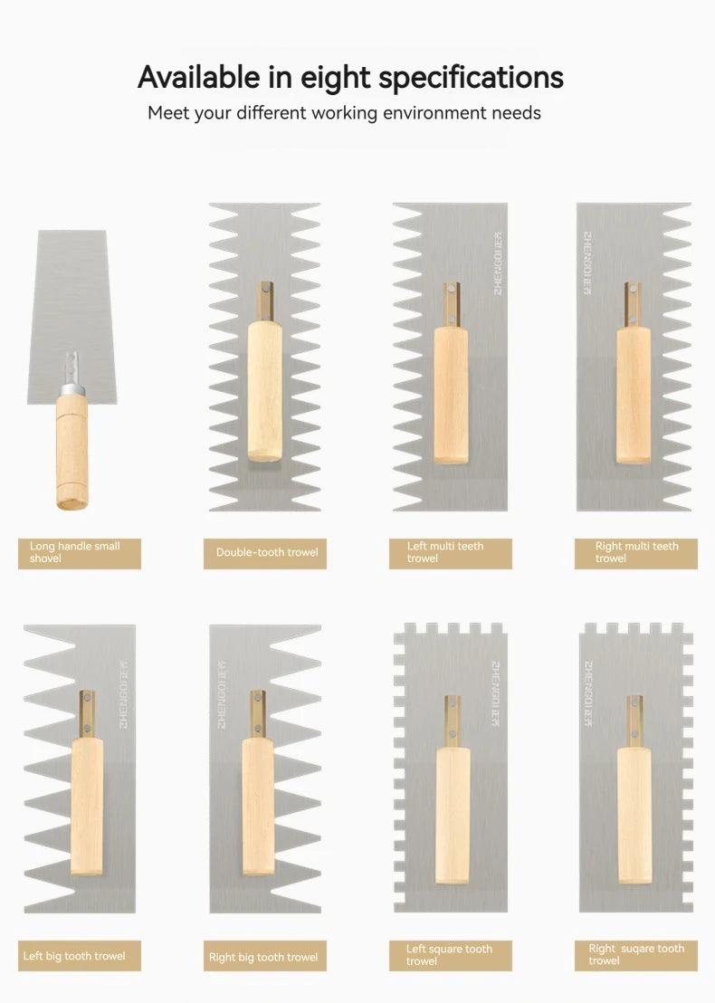 Serrated Trowel Tile Tiling Tool for Masons Workers Auxiliary Plastering Decoration Toothed Knife Ceramic Widened Large Boards