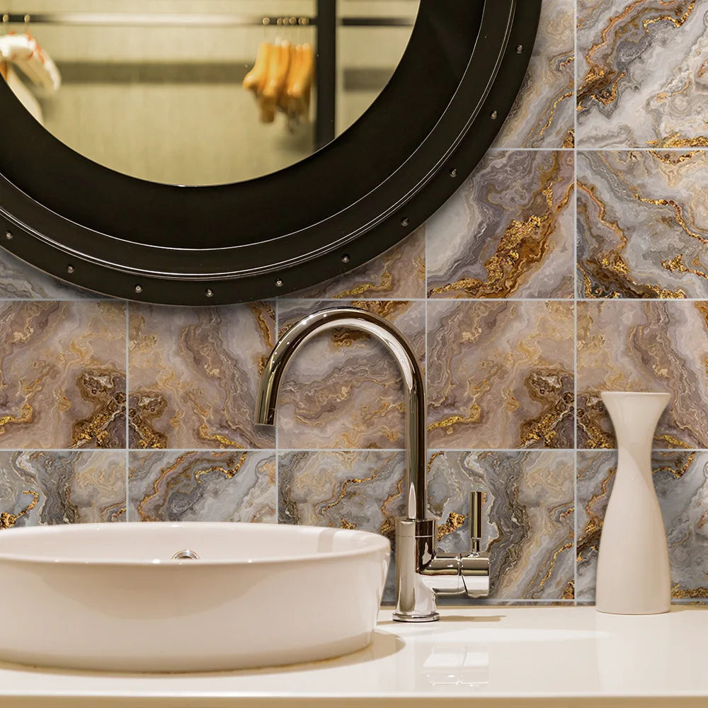 Waterproof Wallpaper 20 Pieces 3D Green Brick