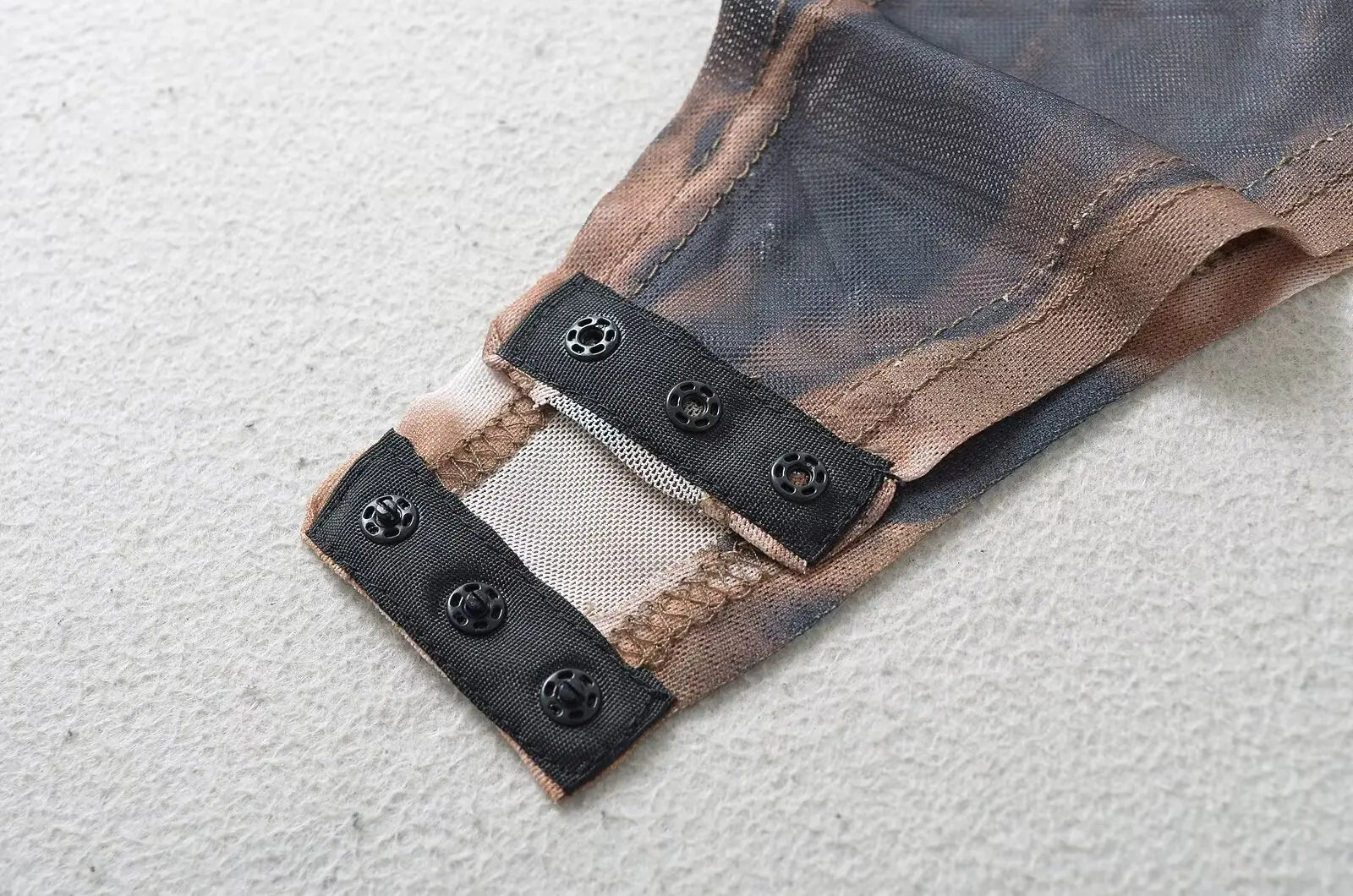 Sexy 2-Color Ombre Mesh Long Sleeve Bodysuit 2025