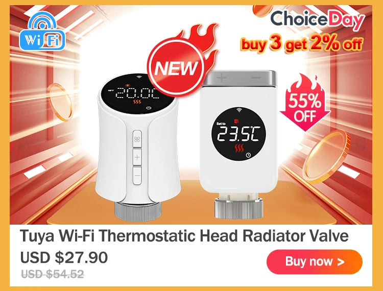 Van Nhiệt Wifi Thông Minh Tuya - Điều Khiển Nhiệt Độ - Daisan Mart