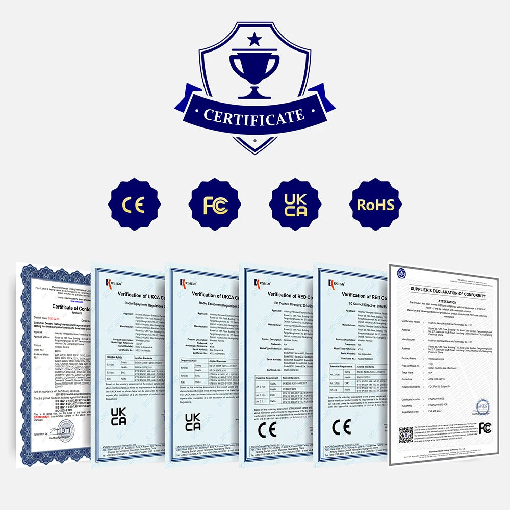 Smart Switch RF 4in1 Remote Control 433MHz