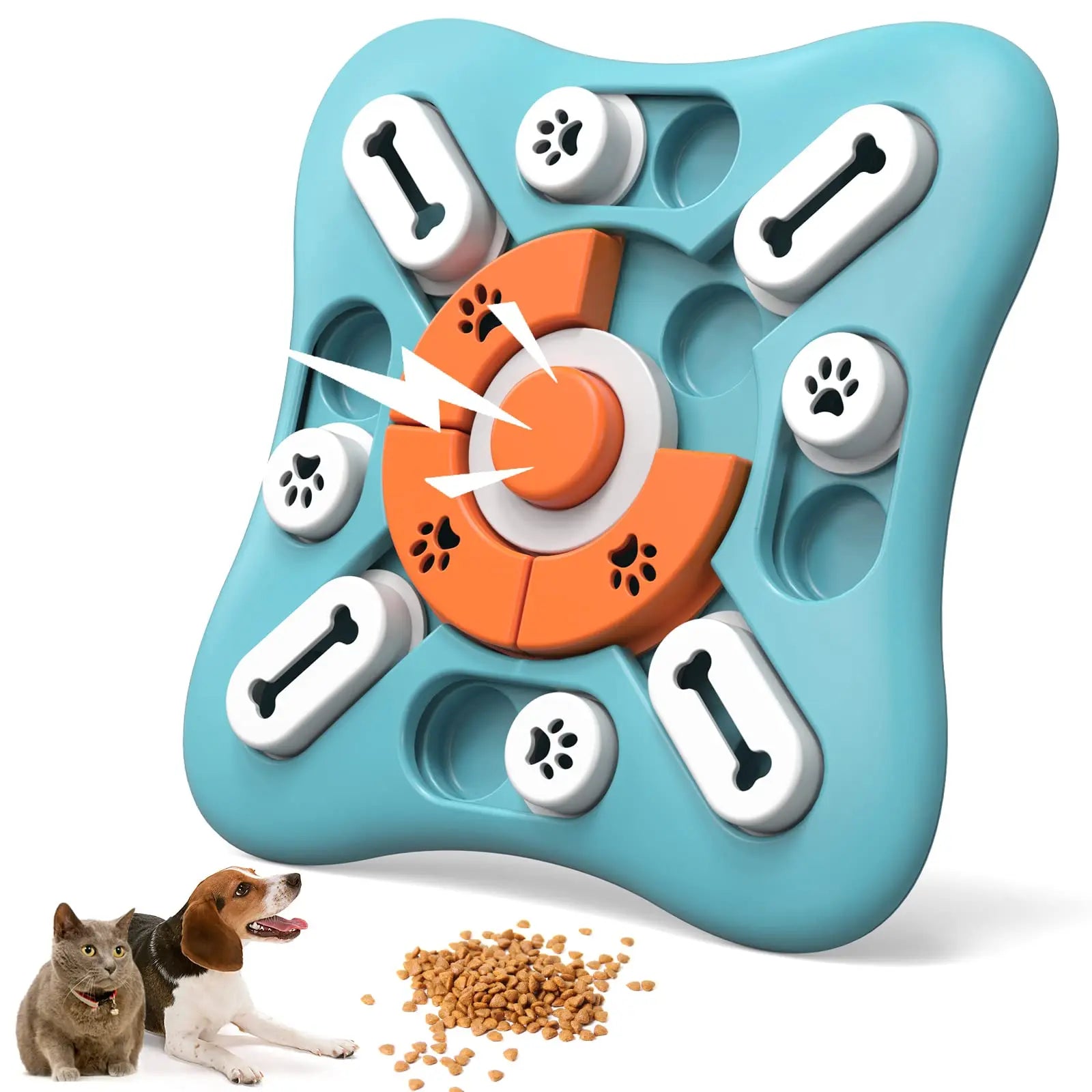 Interactive Puzzle Food Feeder for Small Big Pet Dogs Slow Feeder IQ Training Mental Enrichment Game Toys Dog Treat Puzzle Disp
