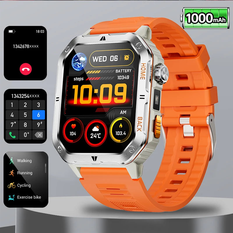 New GPS Smart Watch 2.01"inch Ultra HD Display Built-in GPS Compass Make/Receive Phone Calls 1000mAh Battery Braceletes Original