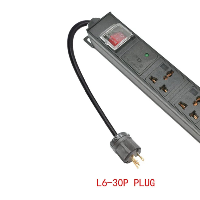 PDU Network Cabinet Rack Power Strip Distribution Outlet Units UK adaptation Universal Socket Compatible US AU Israel eu plug