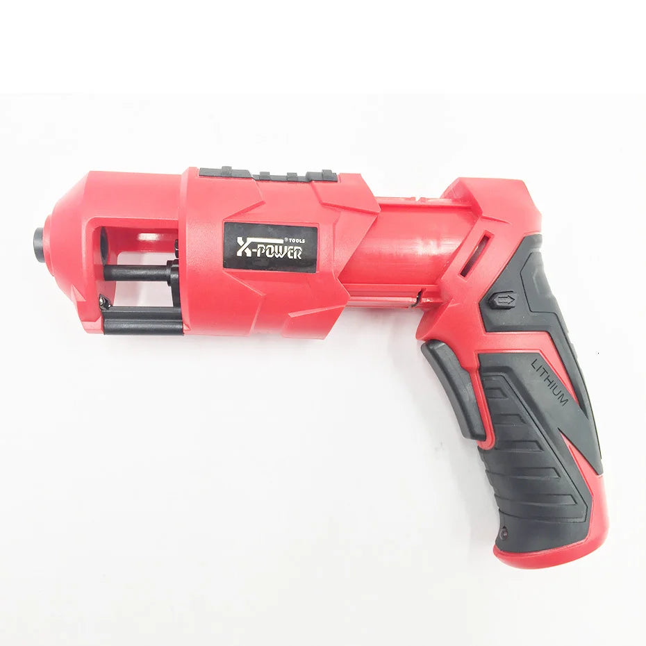 Mini Cordless Electric Screwdriver Pistol Rechargeable LED DIY 7-Piece