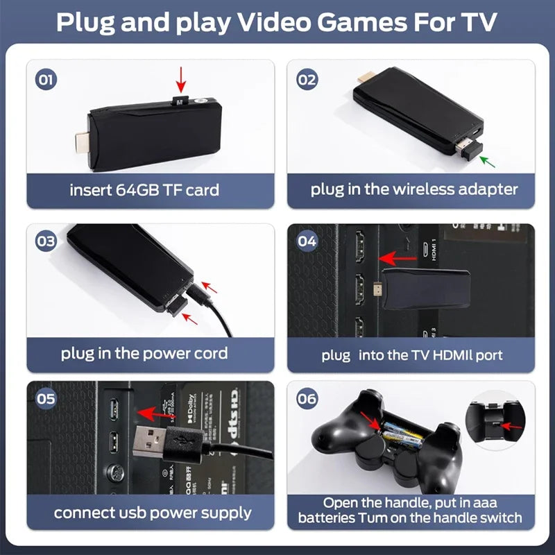 Máy Chơi Game Retro HD 4K M8 - Tay Cầm Không Dây - Daisan Mart