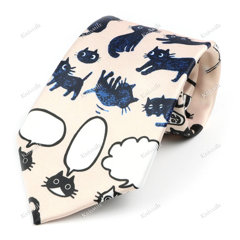 經典藝術圖案真絲領帶，8.5厘米