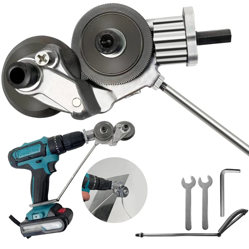 Electric Drill Plate Cutter Metal Nibbler Drill Attachment For DIY Sheet Metal Knife for Cutting Iron Steel Copper Aluminum