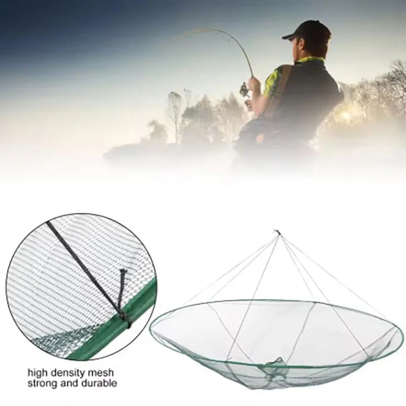 Giỏ Lưới Gấp Tròn - Dụng Cụ Câu Cá Tiện Lợi