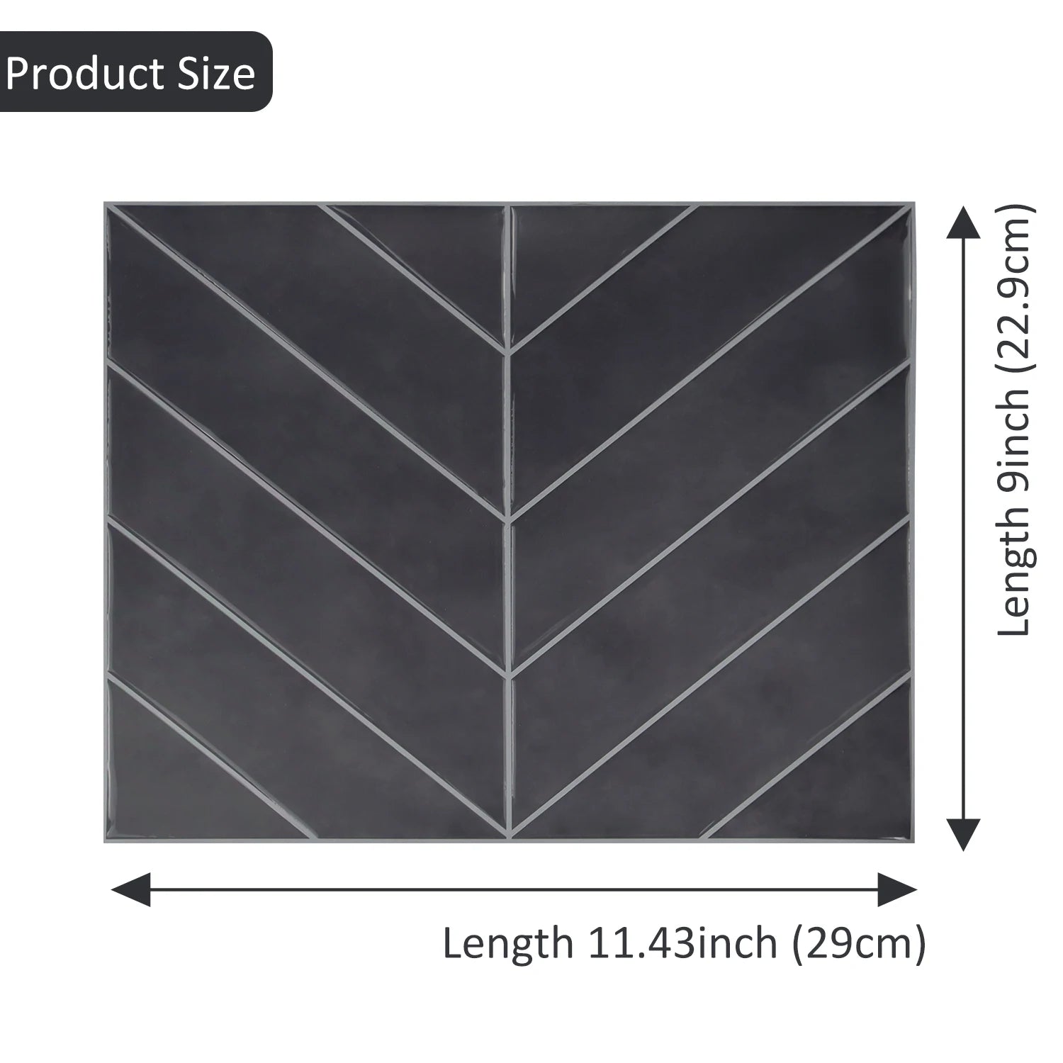 3 Sheets 3D Tile Pattern Wall Stickers Waterproof Heat Resistant Easy to Erase Self-Adhesive Wallpaper for Kitchen Bathroom
