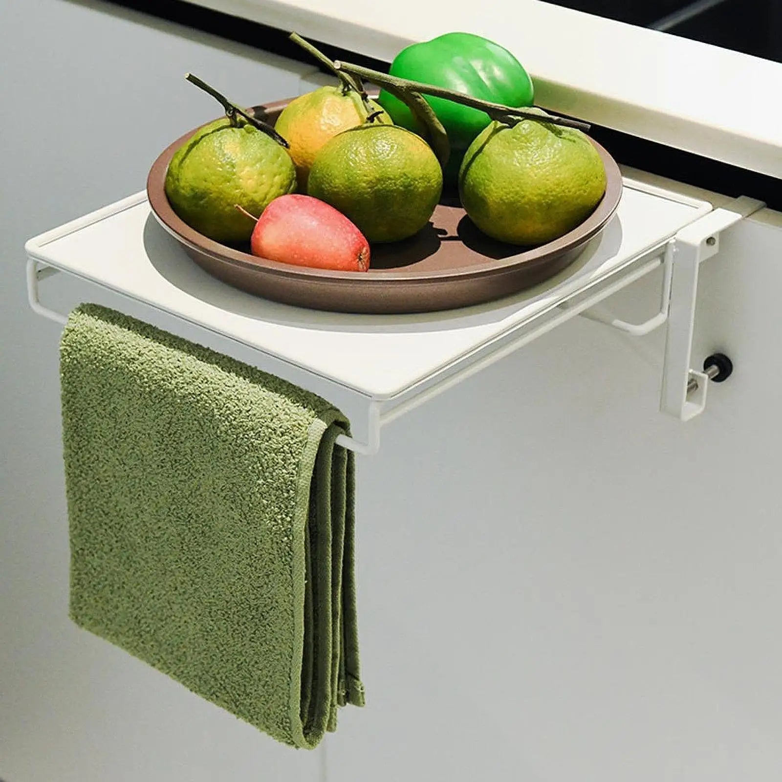 Multi-purpose Folding Shelf for Kitchen Cabinet Door, Convenient Storage Rack