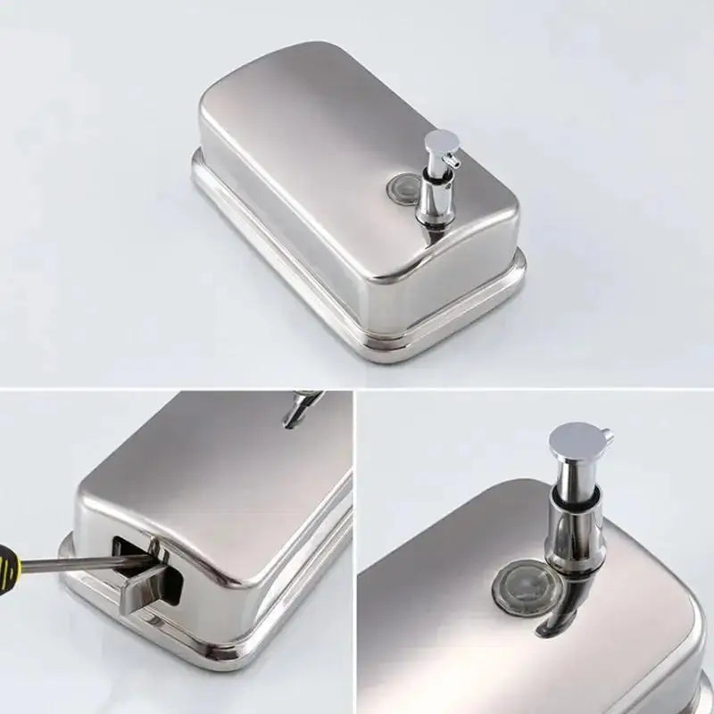 Bình Xà Phòng Inox 304 Treo Tường 500-1000ml Nhà Tắm - Daisan Mart