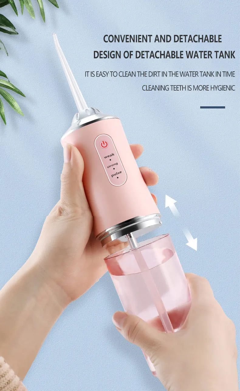 Máy Tăm Nước Cầm Tay USB, 3 Chế Độ, 4 Đầu Phun