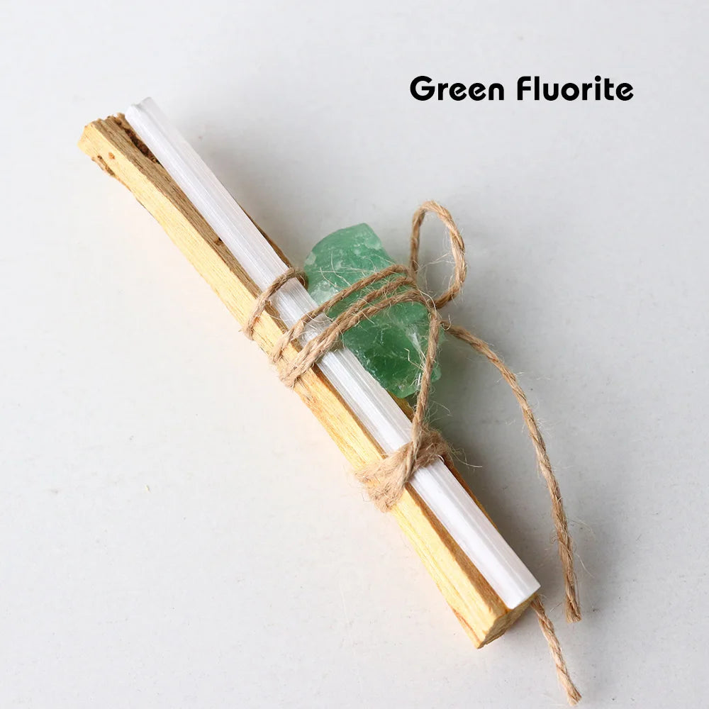 Peruvian Natural Stone Set Combined With Hemp Rope &amp; Gypsum