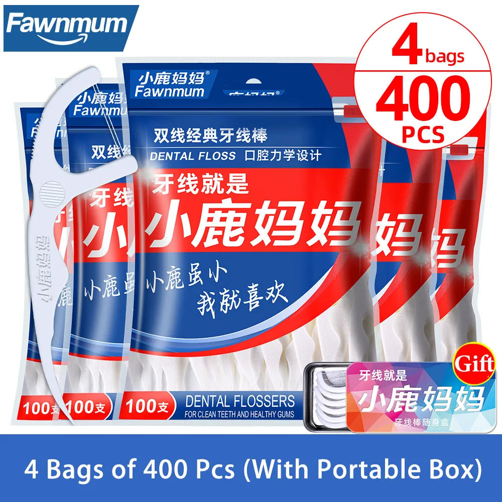Fawnmum 2-Layer Dental Floss - Family Box 1000C