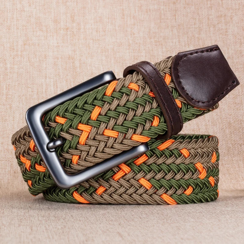 Thắt Lưng Nam Cao Cấp Vải Bố Phối Màu Khóa Kim Hợp Kim