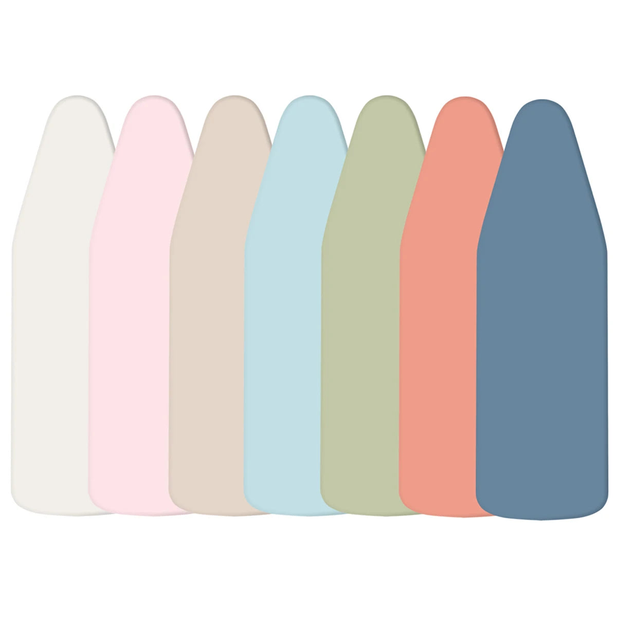 Ironing board cover 140x50cm, cotton cover and thick felt liner, easy to fit, resistant to burning, Morandi color