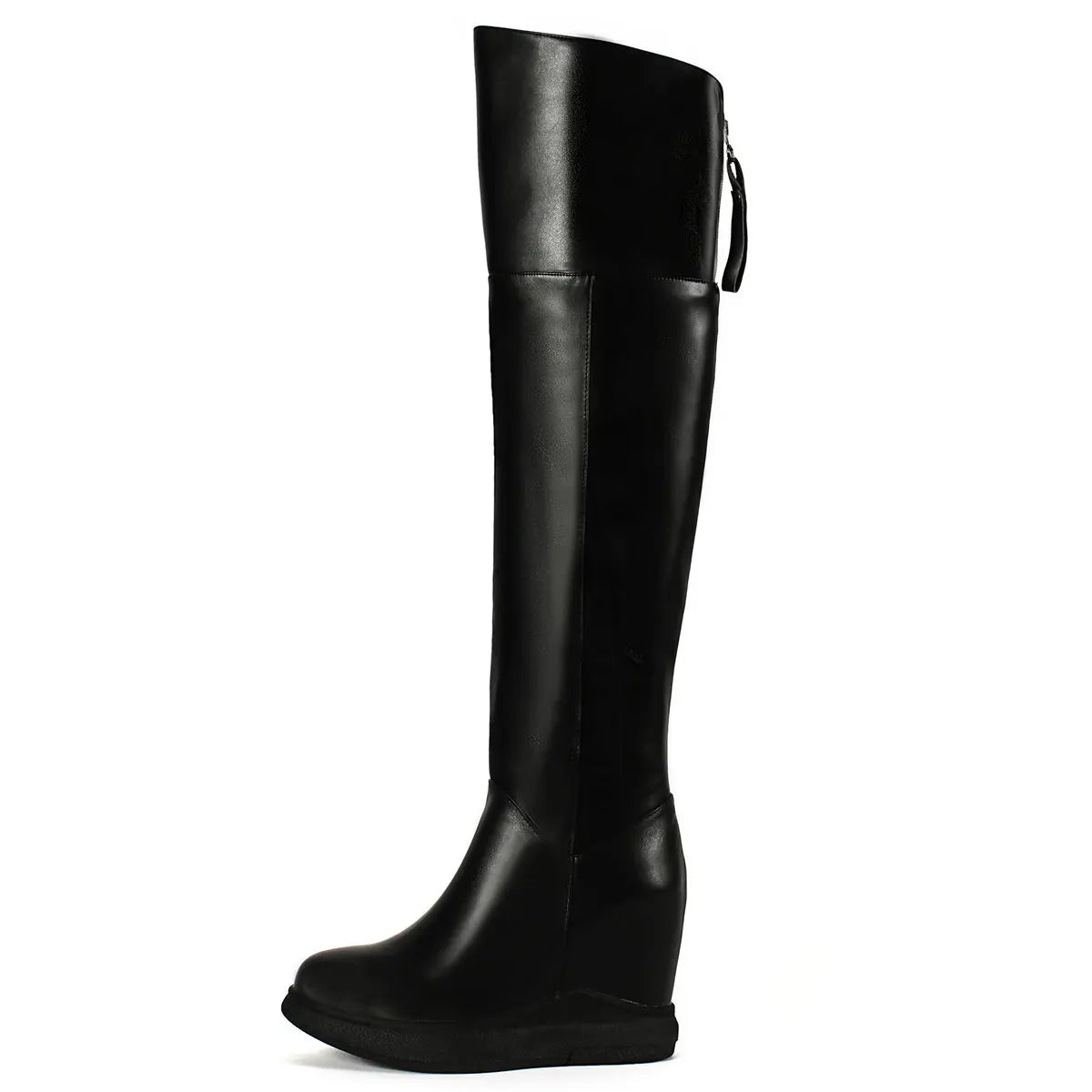 Genuine Leather High-Top Women's Shoes Large Size 44-46 Stylish