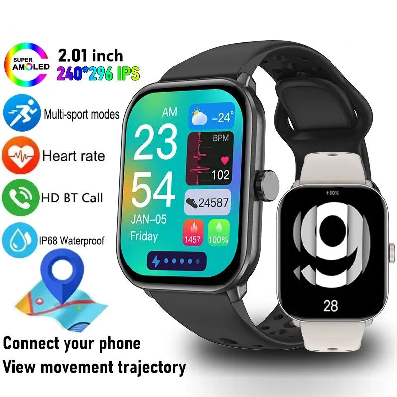 Đồng hồ thông minh 2025 AMOLED GPS cho IOS Huawei Xiaomi
