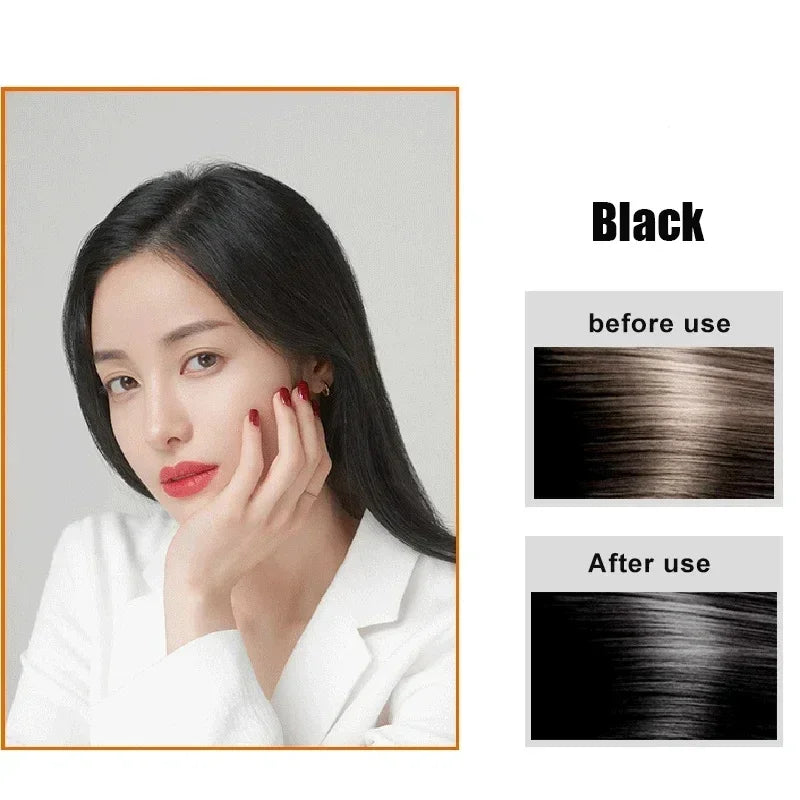 7-Color Herbal Hair Dye Shampoo, Gentle &amp; Long-Lasting