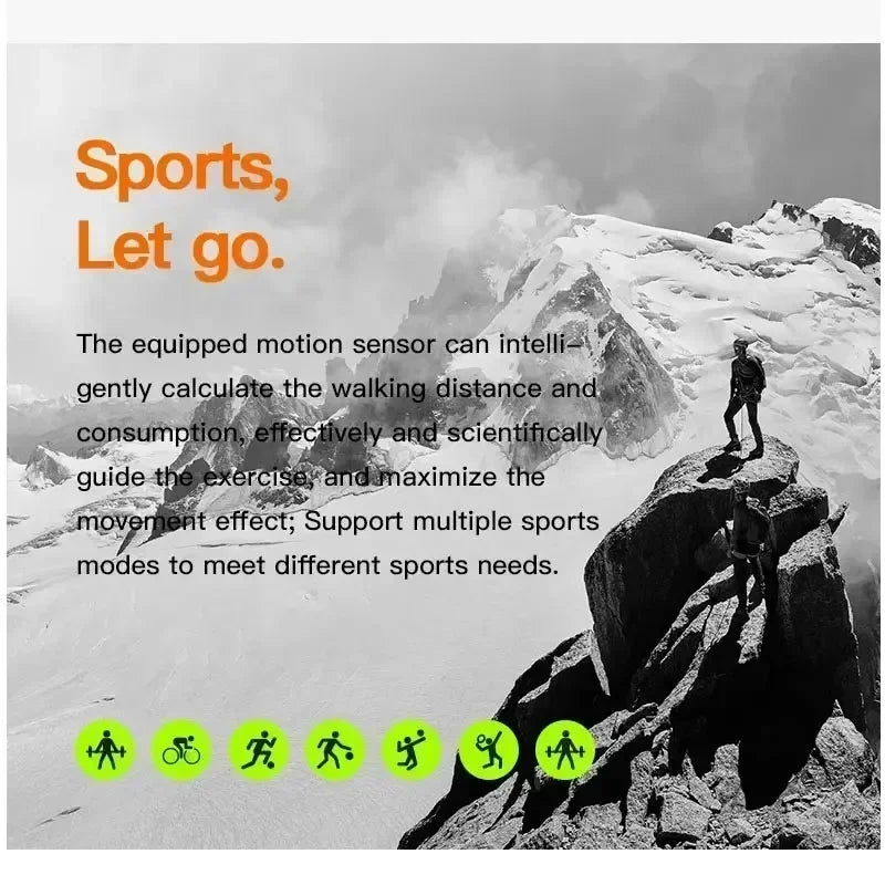 Đồng Hồ Thông Minh 2025 - Đo Nhịp Tim, Chống Nước, Bụi