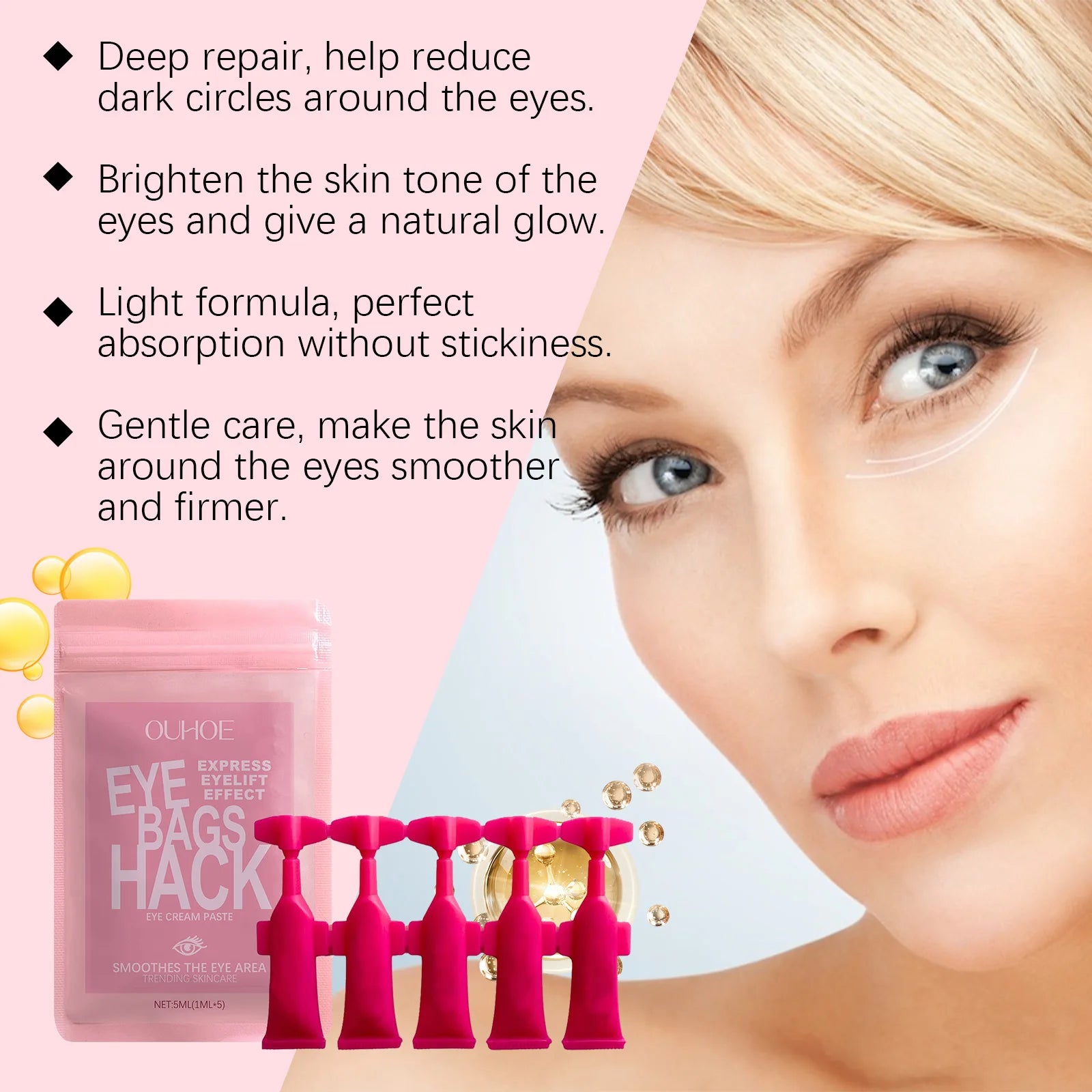 Anti-Wrinkle Eye Cream, Restores Elasticity of Eye Skin