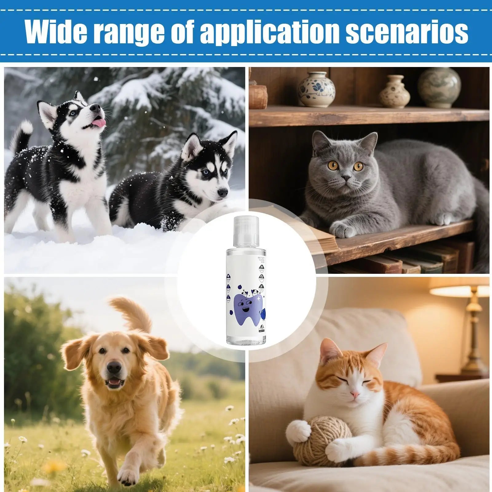 Natural Dog Mouthwash 200ml Effectively Eliminates Bad Odors