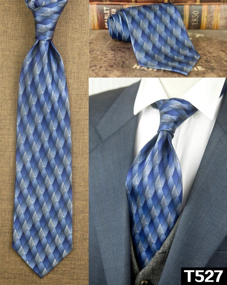 復古領帶，10厘米，100%真絲，抽象圖案