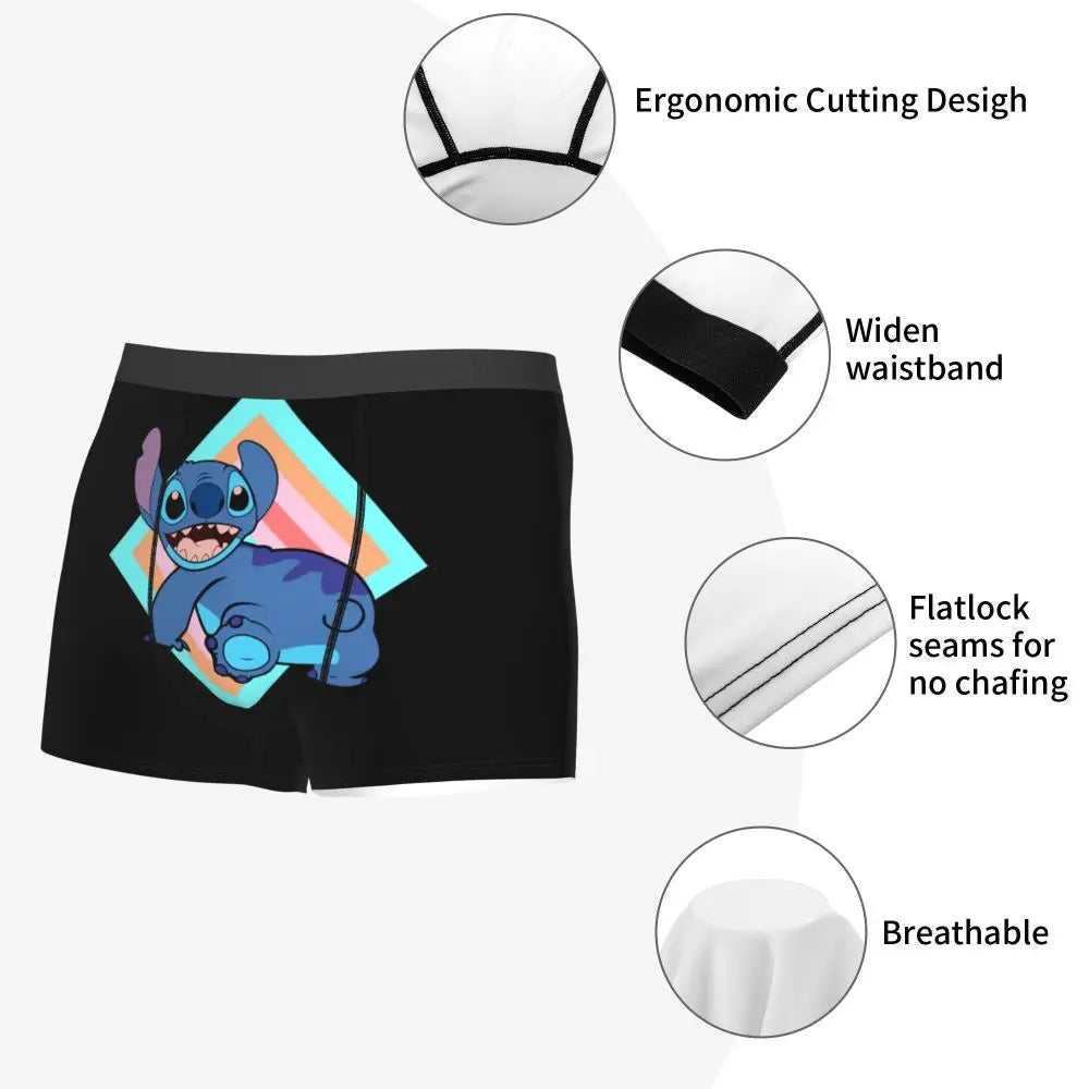 Quần Sịp Nam Lilo Stitch Thoải Mái Phong Cách Anime