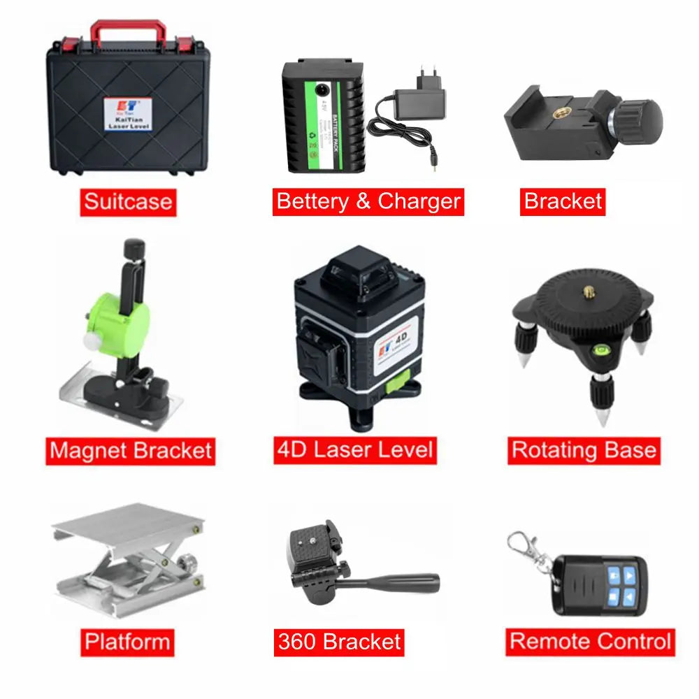 Máy Cân Mực Laser 4D 16 Tia Xanh Chuyên Nghiệp KaiTian - Daisan Mart
